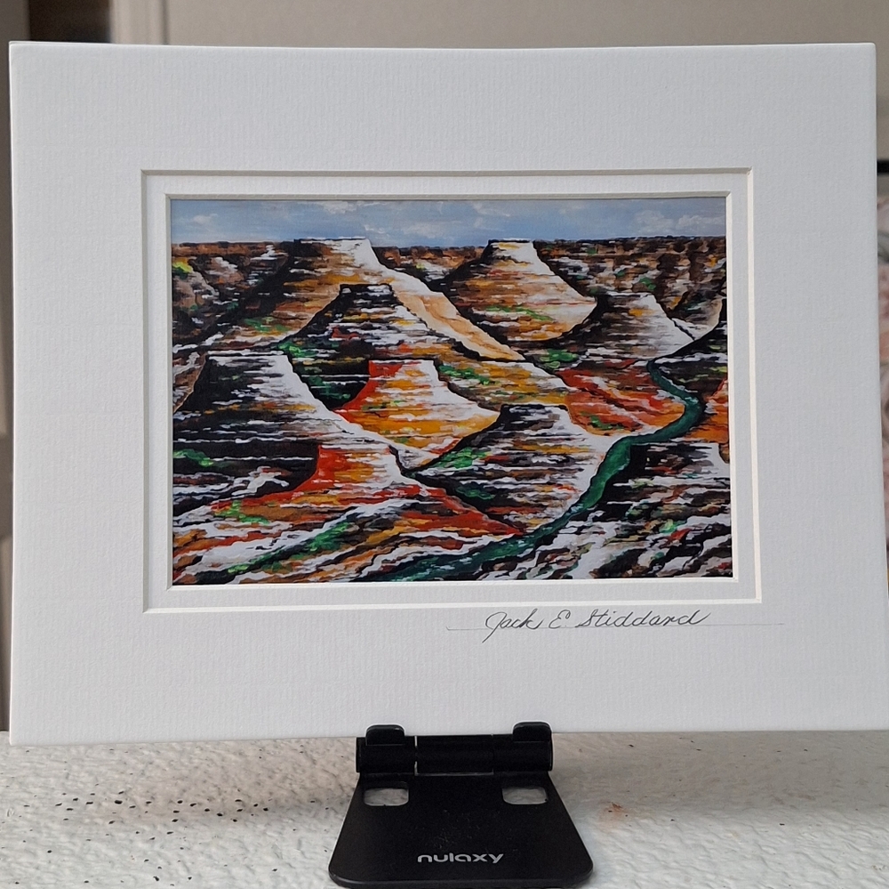 NWT - Grand Canyon 5x7 on 8x10 Matted by Jack E. Stiddard